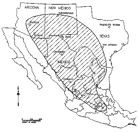 Pvodn rozen mexickho vlka